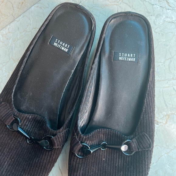 Stuart Weitzman Brown Corduroy Mules - Picture 6 of 15